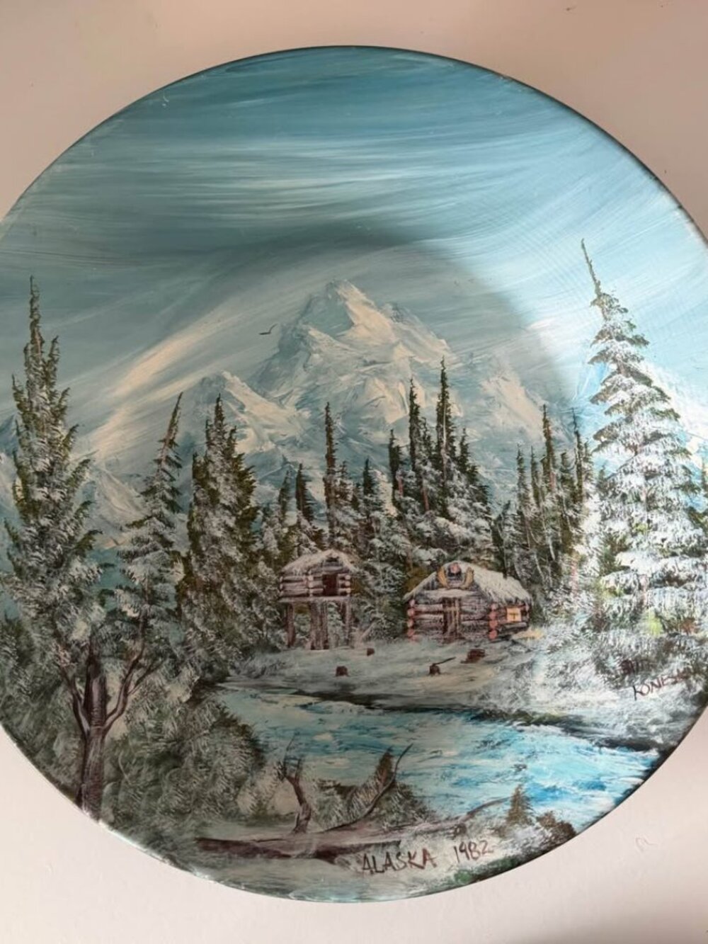 Alaska Painted Pan 1982 by Artist: Bud K